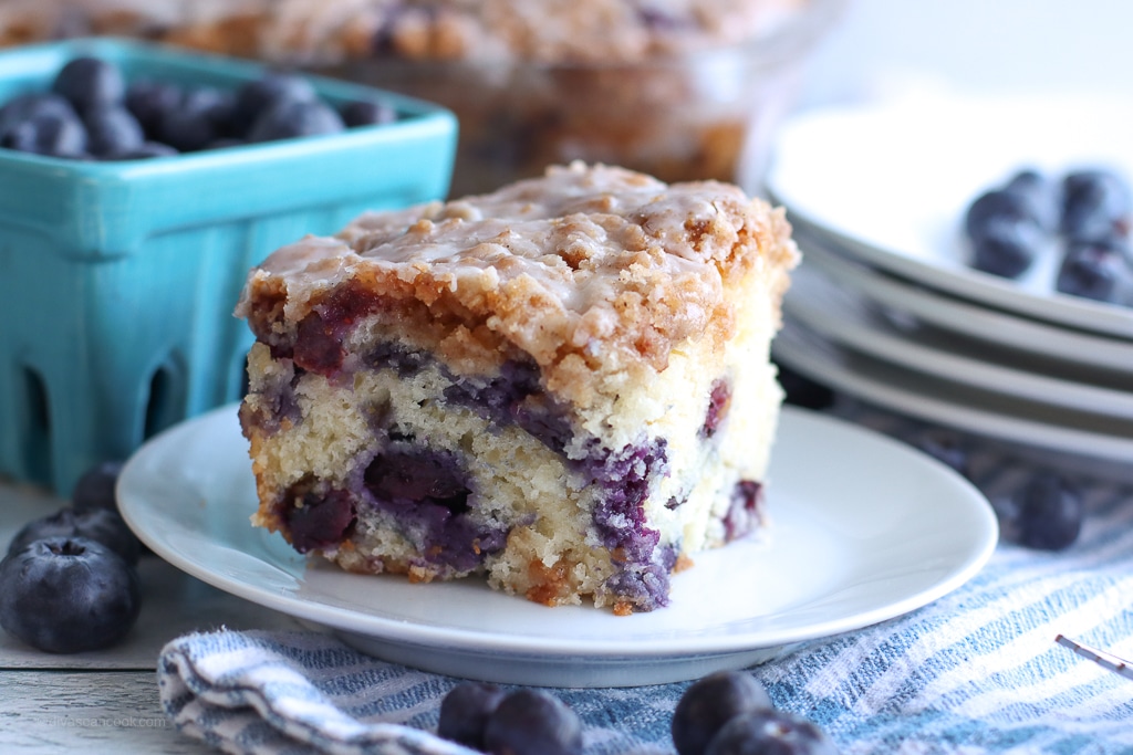 The Ultimate Blueberry Coffee Cake with Streusel & Glaze